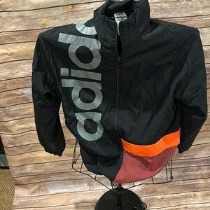 Adidas windbreaker jacket color blocked size small